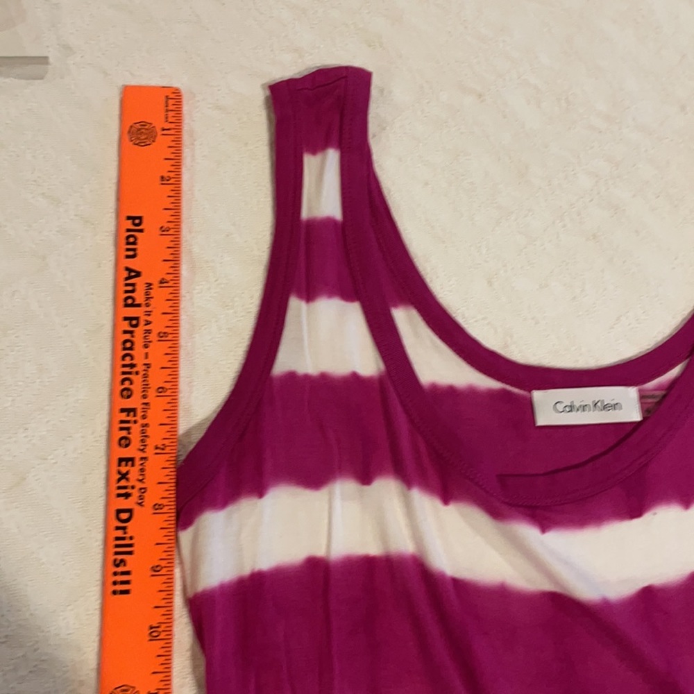 Calvin Klein Maxi Dress Tie Dye Fushia 4 - Picture 16 of 17